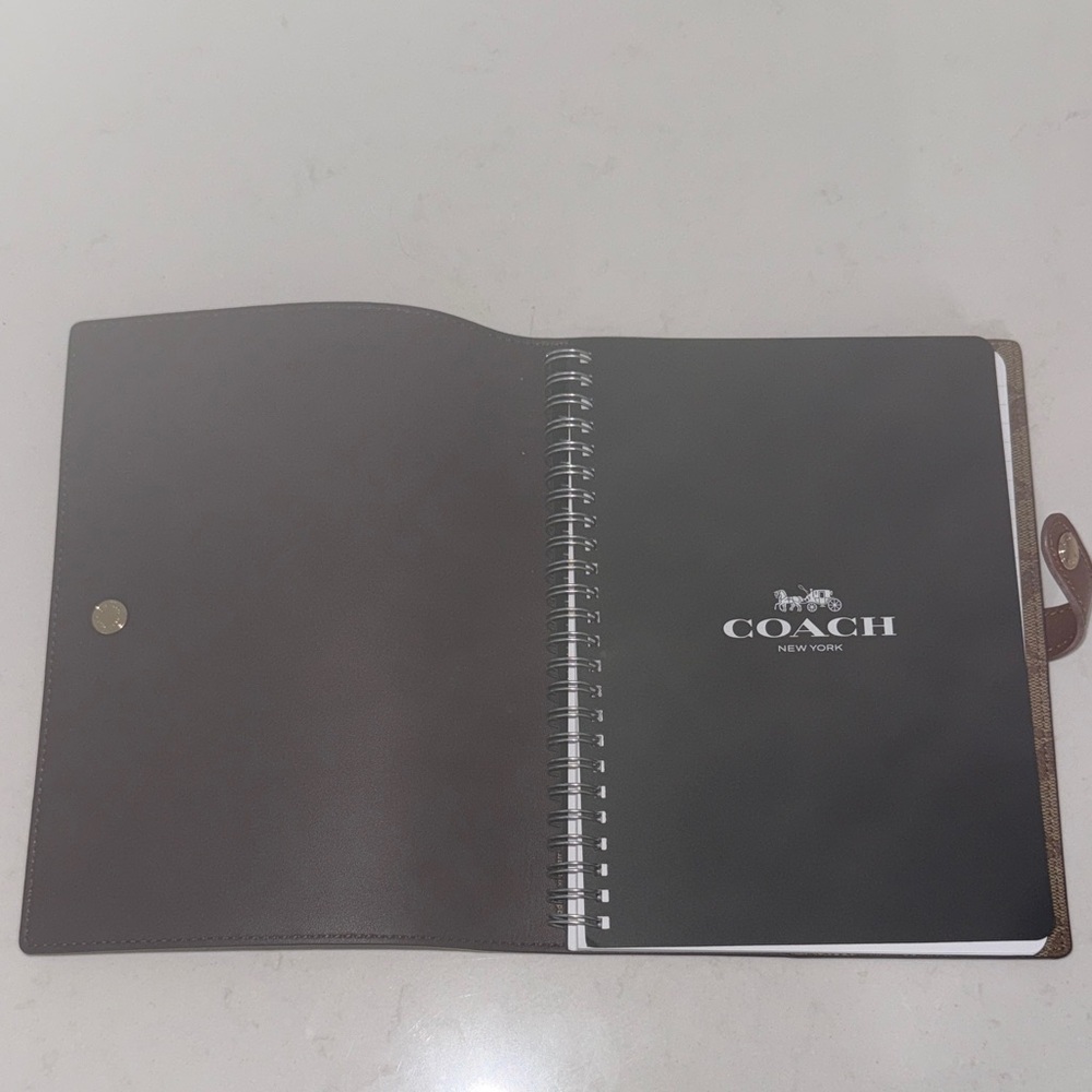 Coach Dark Brown Leather Planner - Picture 2 of 4